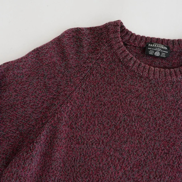 Vintage Parkhurst Maroon made in Canada 100% Pure Wool Knit Sweater Size XL - Picture 12 of 12